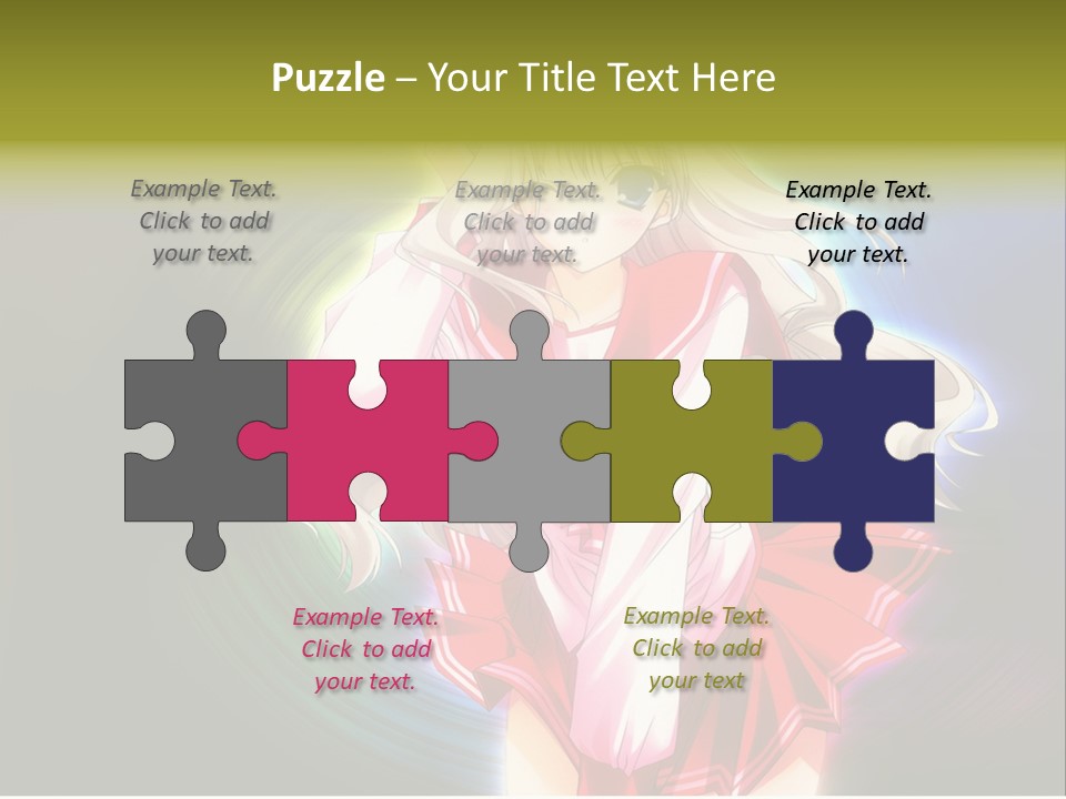 A Woman In A Red And White Dress With Long Blonde Hair PowerPoint Template