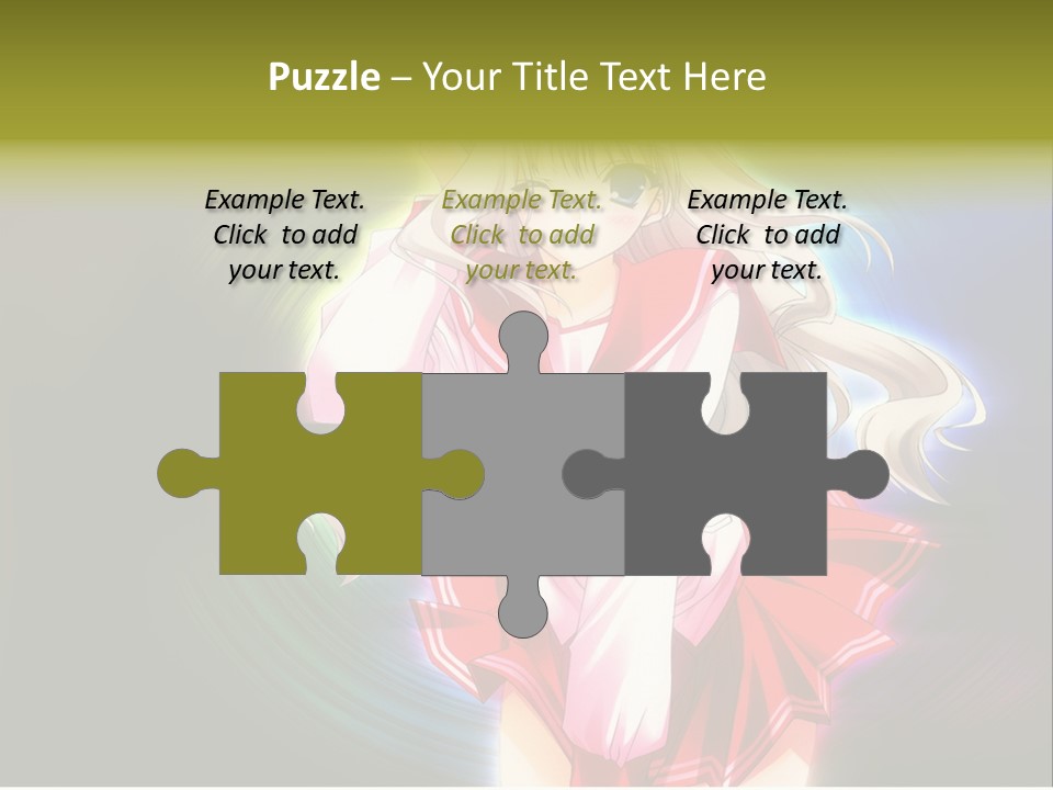 A Woman In A Red And White Dress With Long Blonde Hair PowerPoint Template