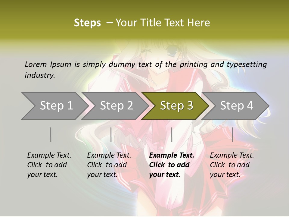 A Woman In A Red And White Dress With Long Blonde Hair PowerPoint Template