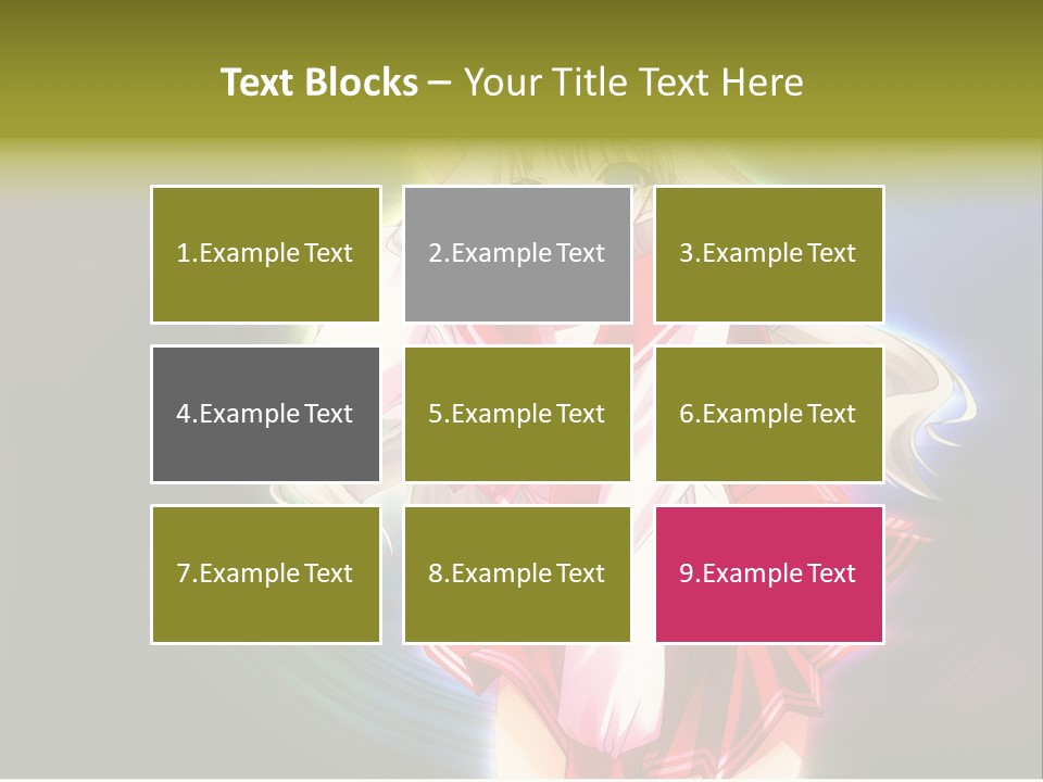 A Woman In A Red And White Dress With Long Blonde Hair PowerPoint Template