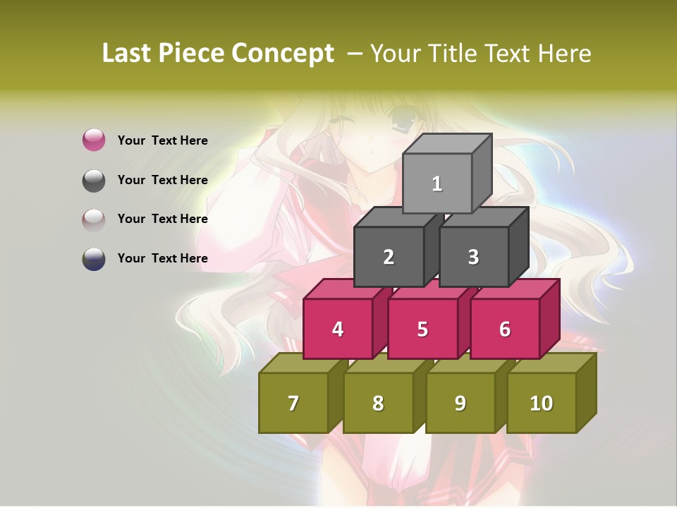 A Woman In A Red And White Dress With Long Blonde Hair PowerPoint Template