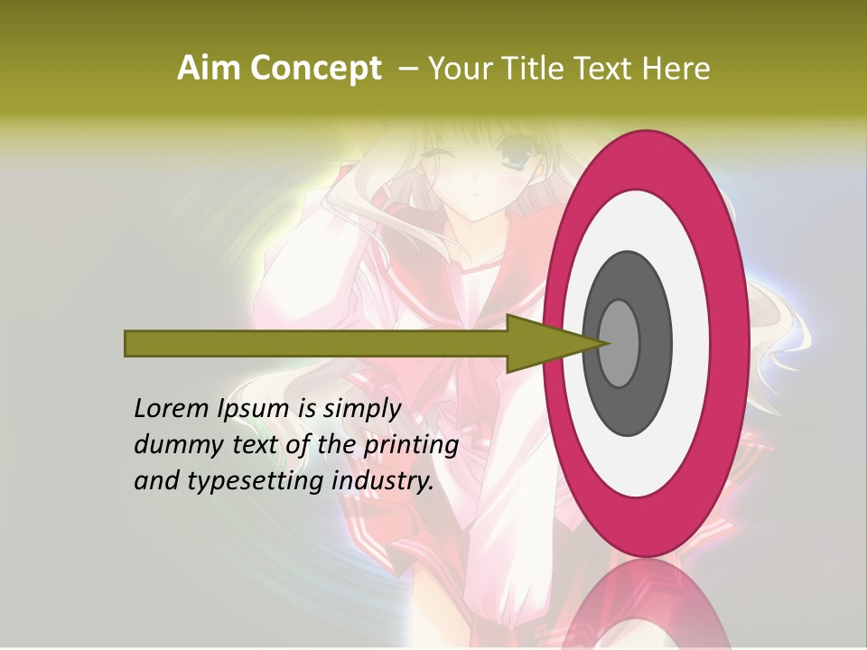 A Woman In A Red And White Dress With Long Blonde Hair PowerPoint Template