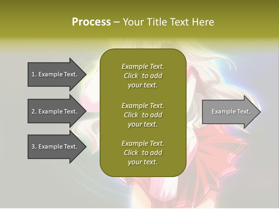 A Woman In A Red And White Dress With Long Blonde Hair PowerPoint Template
