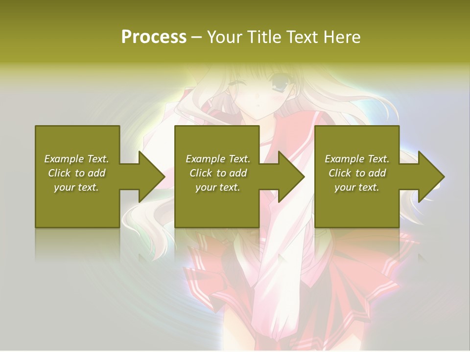A Woman In A Red And White Dress With Long Blonde Hair PowerPoint Template