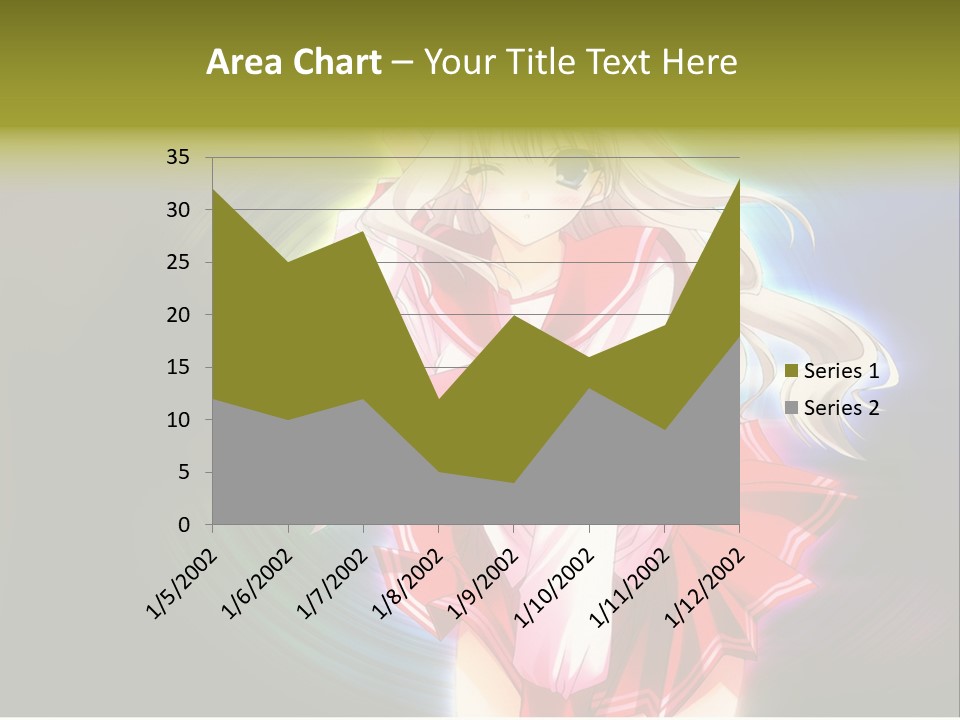 A Woman In A Red And White Dress With Long Blonde Hair PowerPoint Template