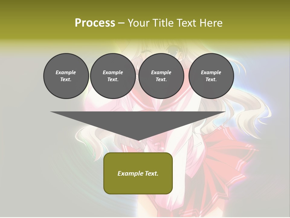 A Woman In A Red And White Dress With Long Blonde Hair PowerPoint Template