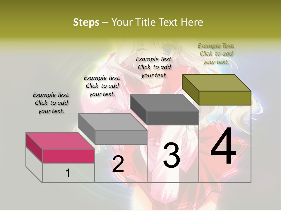 A Woman In A Red And White Dress With Long Blonde Hair PowerPoint Template