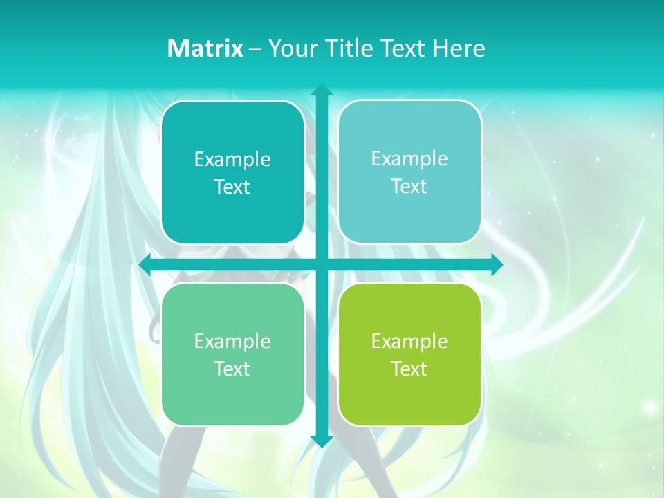 A Anime Character With Long Hair And Blue Hair PowerPoint Template