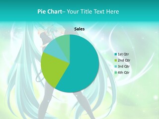 A Anime Character With Long Hair And Blue Hair PowerPoint Template