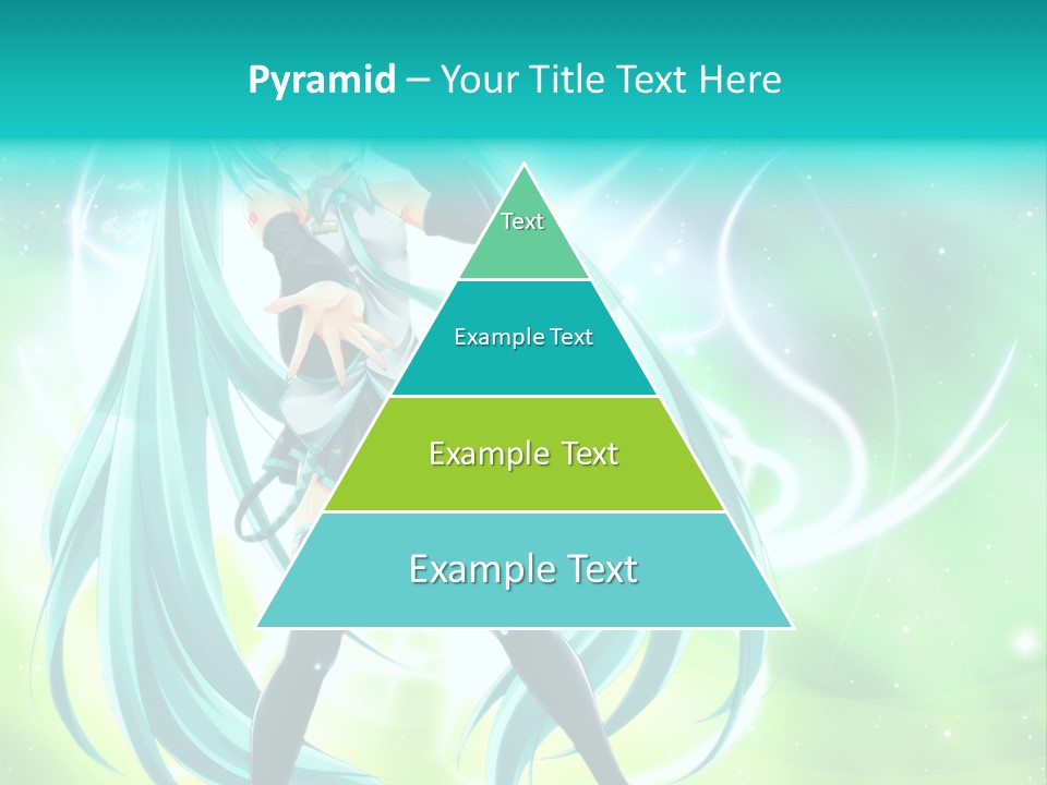 A Anime Character With Long Hair And Blue Hair PowerPoint Template