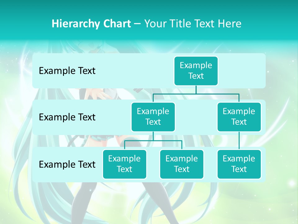 A Anime Character With Long Hair And Blue Hair PowerPoint Template