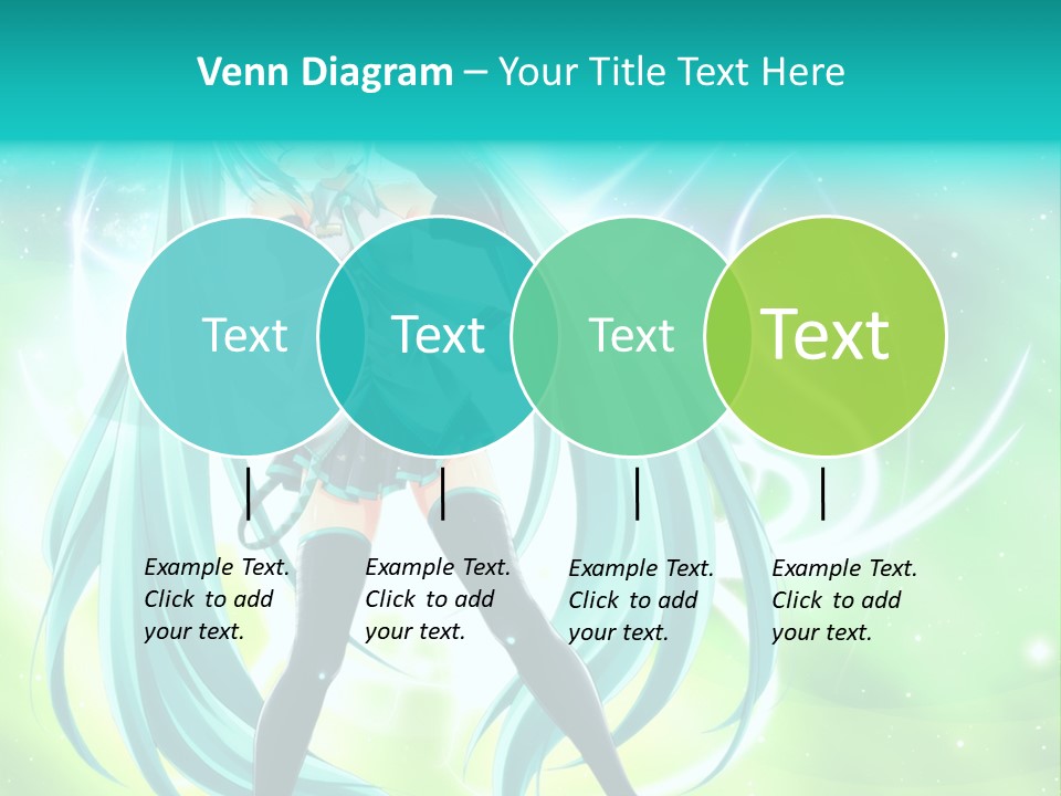 A Anime Character With Long Hair And Blue Hair PowerPoint Template