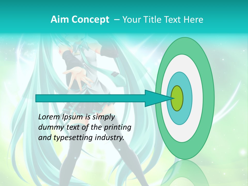 A Anime Character With Long Hair And Blue Hair PowerPoint Template