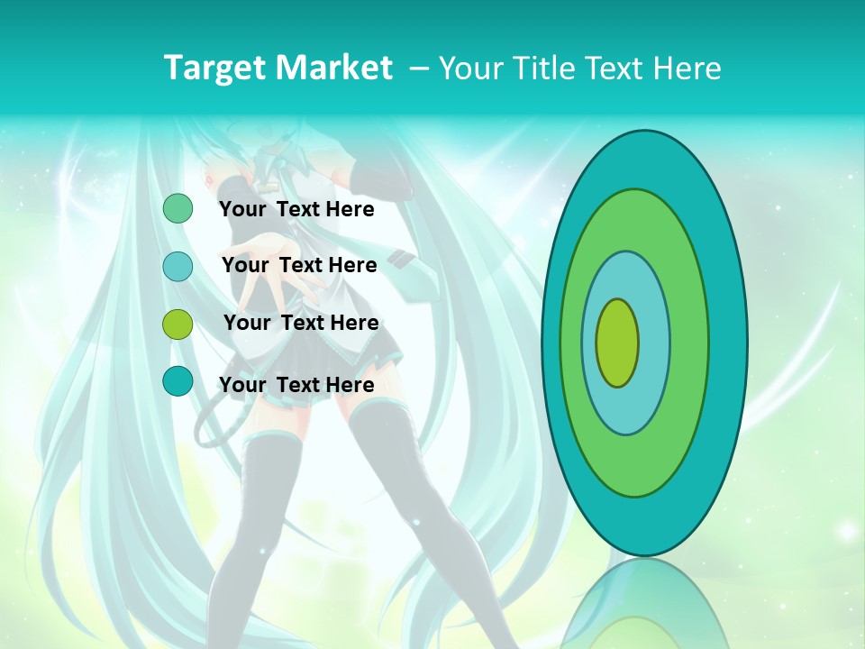 A Anime Character With Long Hair And Blue Hair PowerPoint Template