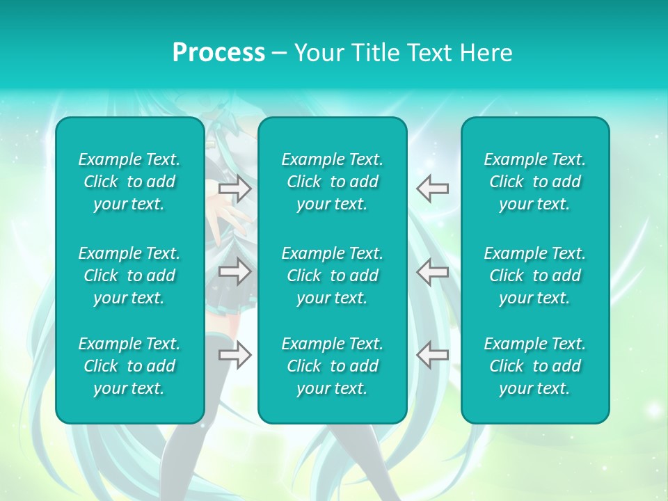 A Anime Character With Long Hair And Blue Hair PowerPoint Template