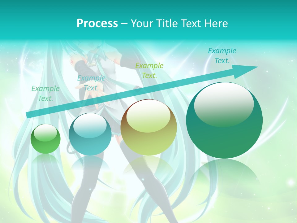A Anime Character With Long Hair And Blue Hair PowerPoint Template