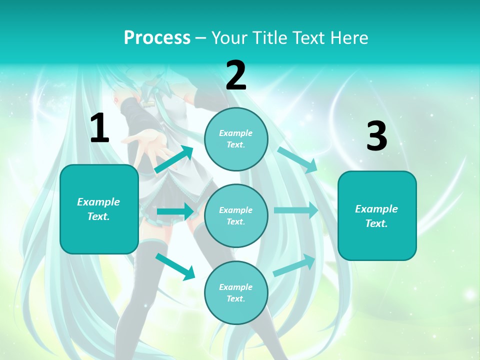 A Anime Character With Long Hair And Blue Hair PowerPoint Template