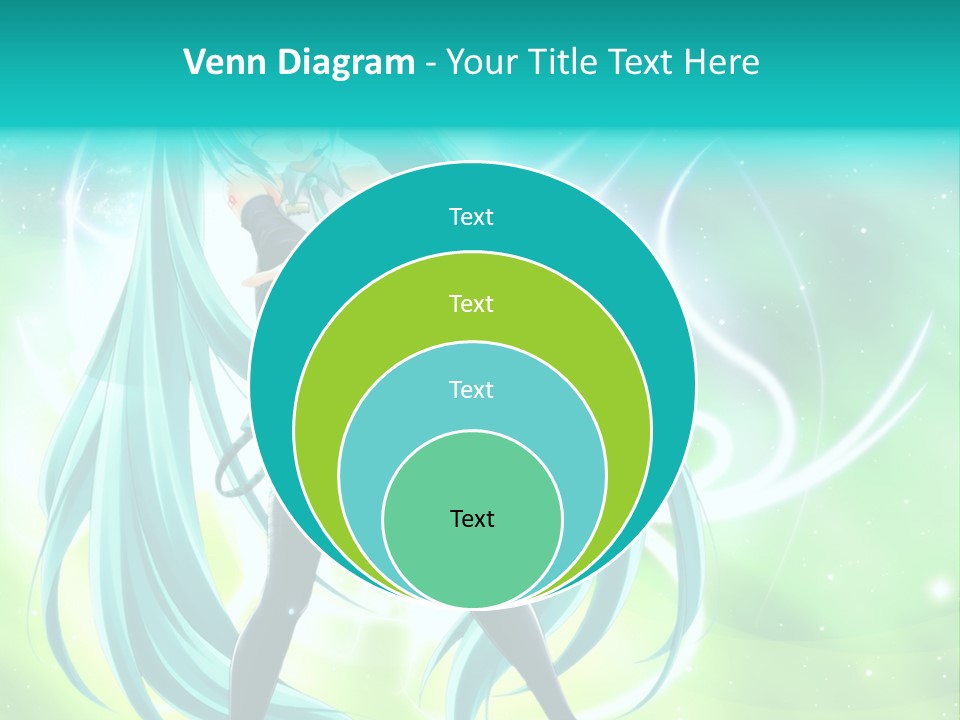 A Anime Character With Long Hair And Blue Hair PowerPoint Template