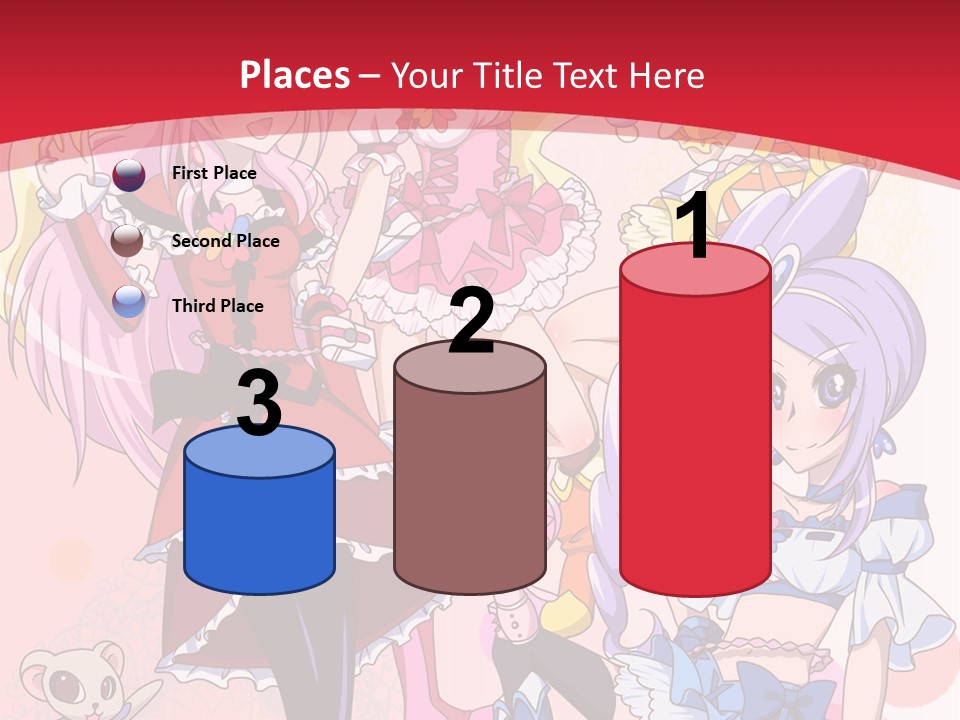 A Group Of Anime Girls Powerpoint Template PowerPoint Template