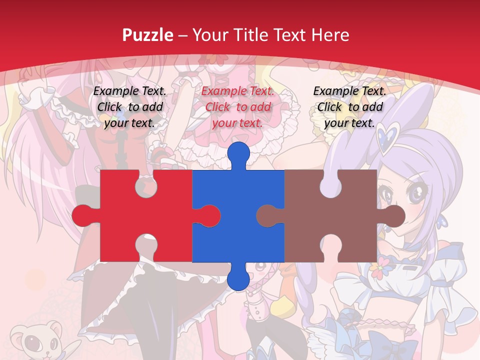 A Group Of Anime Girls Powerpoint Template PowerPoint Template