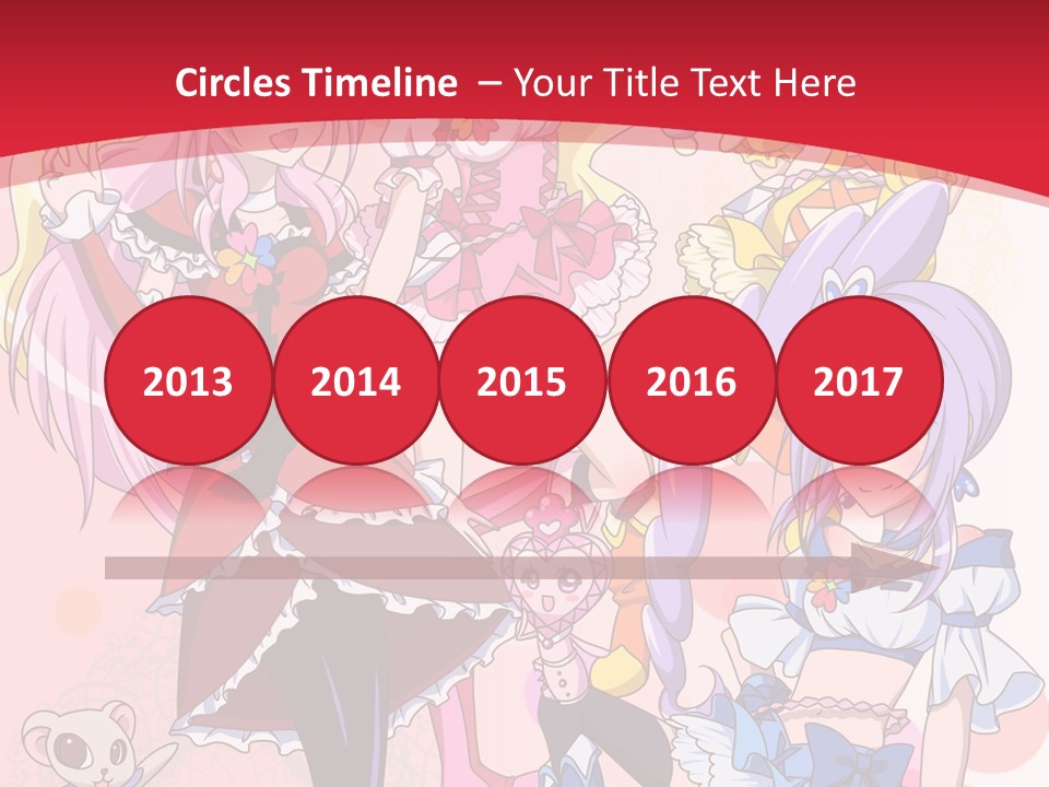 A Group Of Anime Girls Powerpoint Template PowerPoint Template