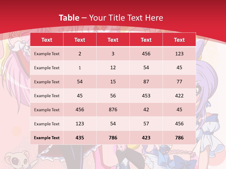A Group Of Anime Girls Powerpoint Template PowerPoint Template