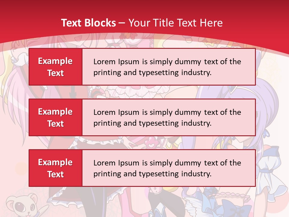 A Group Of Anime Girls Powerpoint Template PowerPoint Template