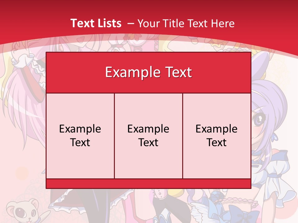 A Group Of Anime Girls Powerpoint Template PowerPoint Template