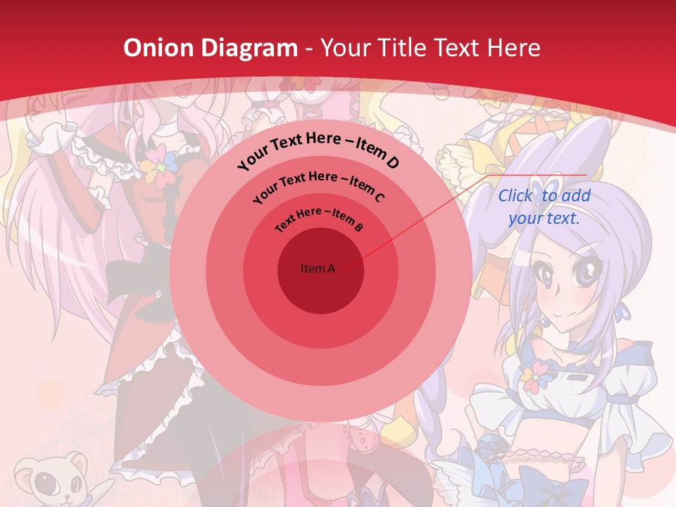 A Group Of Anime Girls Powerpoint Template PowerPoint Template