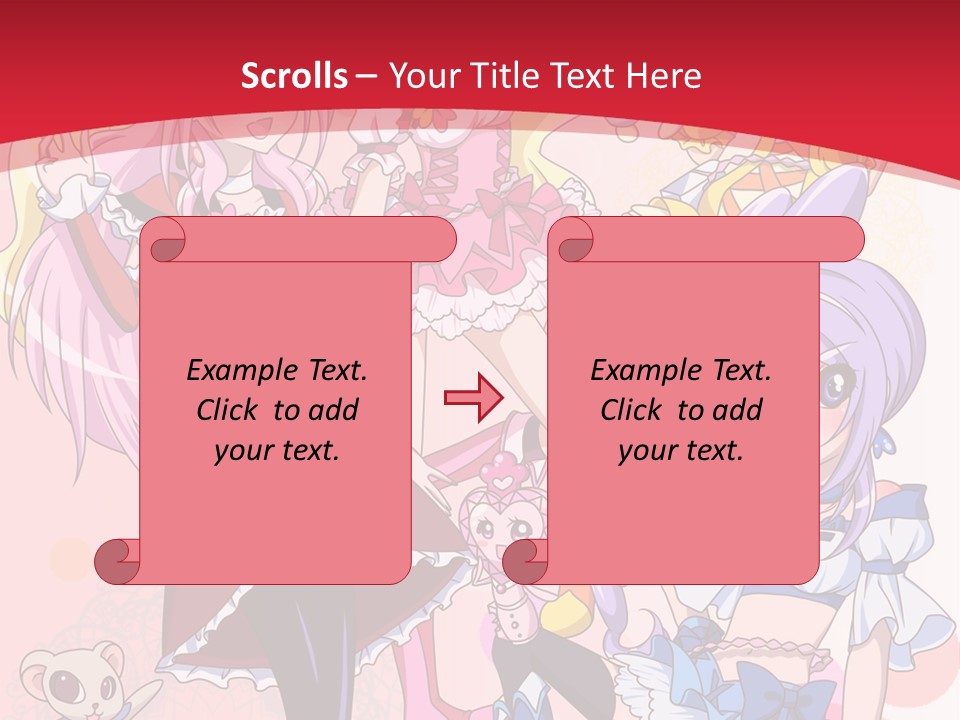 A Group Of Anime Girls Powerpoint Template PowerPoint Template