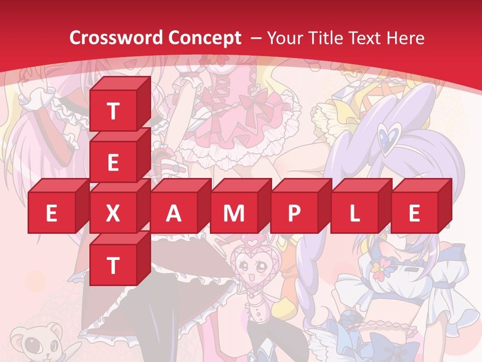 A Group Of Anime Girls Powerpoint Template PowerPoint Template