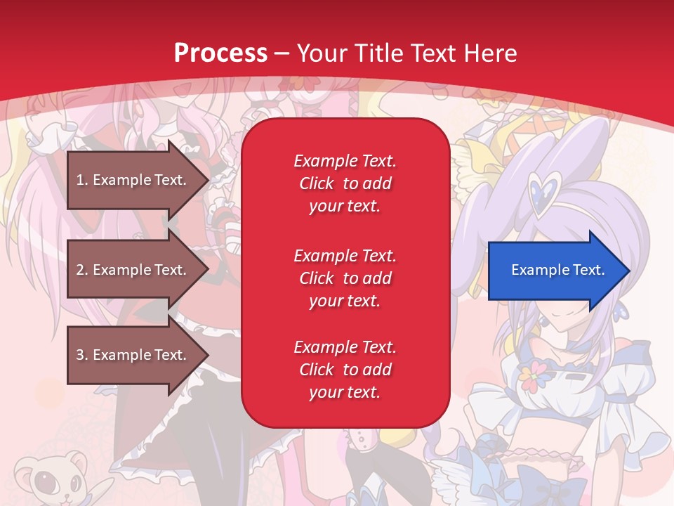 A Group Of Anime Girls Powerpoint Template PowerPoint Template