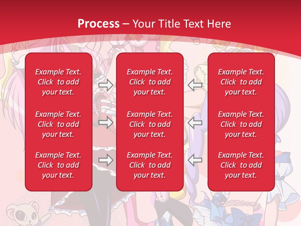 A Group Of Anime Girls Powerpoint Template PowerPoint Template