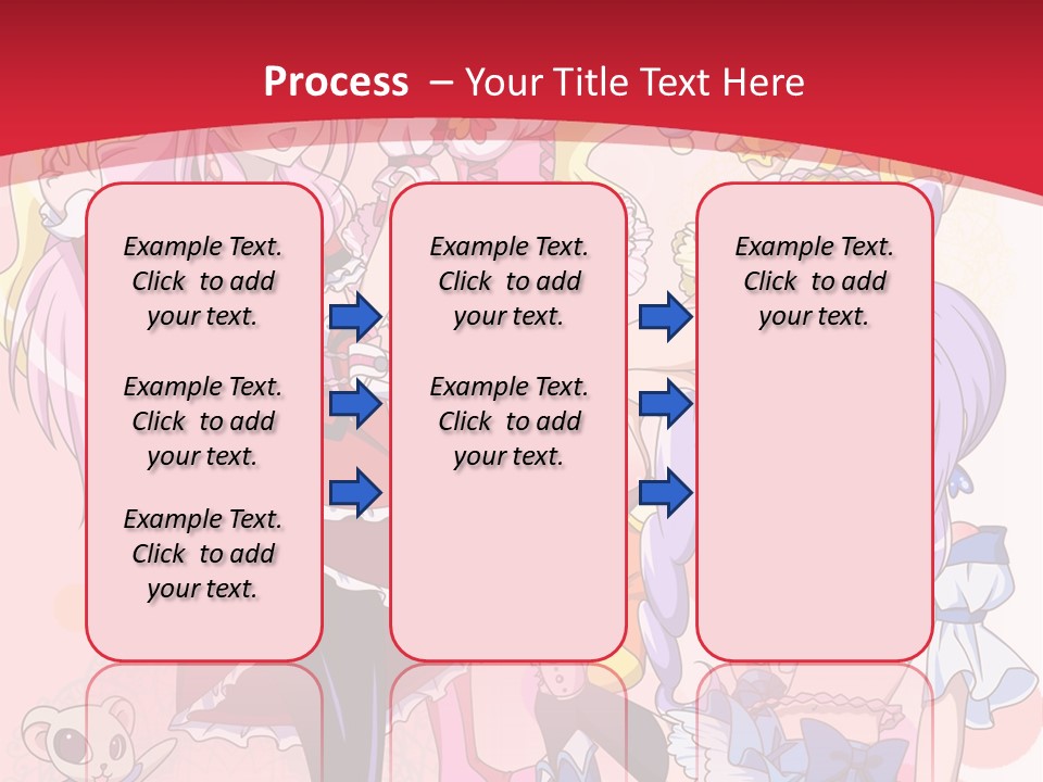 A Group Of Anime Girls Powerpoint Template PowerPoint Template