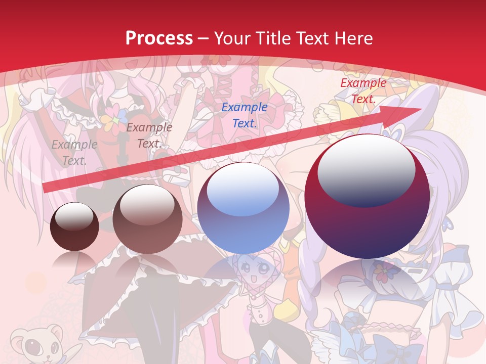 A Group Of Anime Girls Powerpoint Template PowerPoint Template