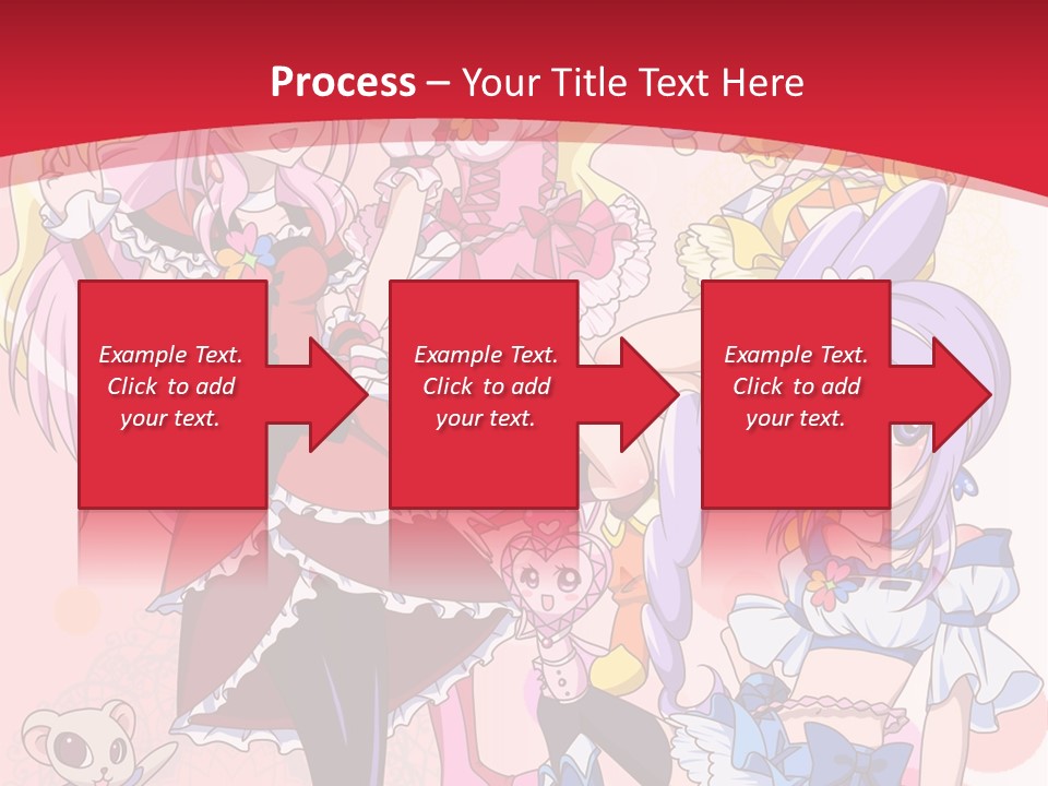 A Group Of Anime Girls Powerpoint Template PowerPoint Template