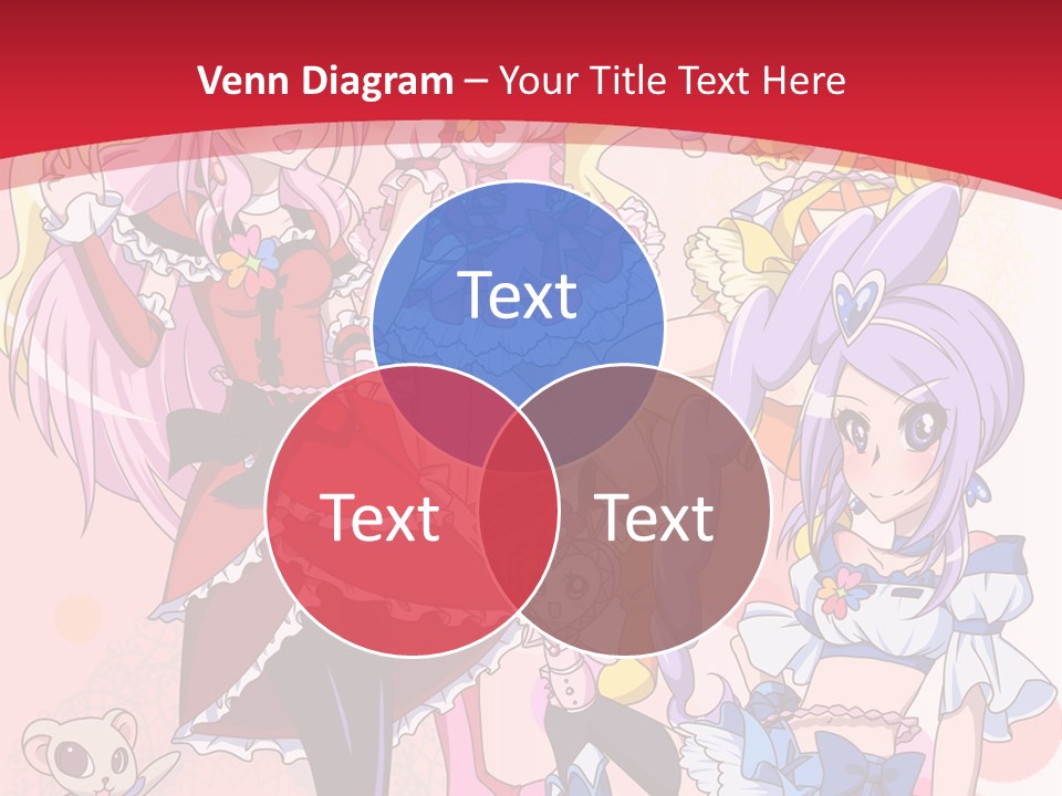 A Group Of Anime Girls Powerpoint Template PowerPoint Template