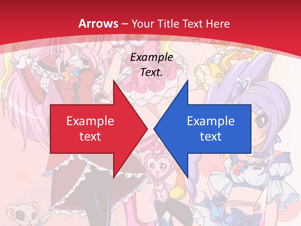 A Group Of Anime Girls Powerpoint Template PowerPoint Template