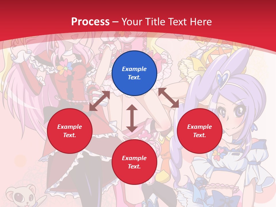 A Group Of Anime Girls Powerpoint Template PowerPoint Template