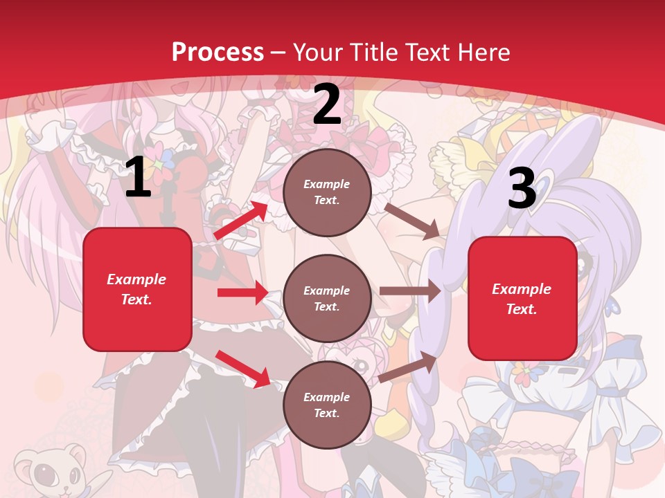 A Group Of Anime Girls Powerpoint Template PowerPoint Template