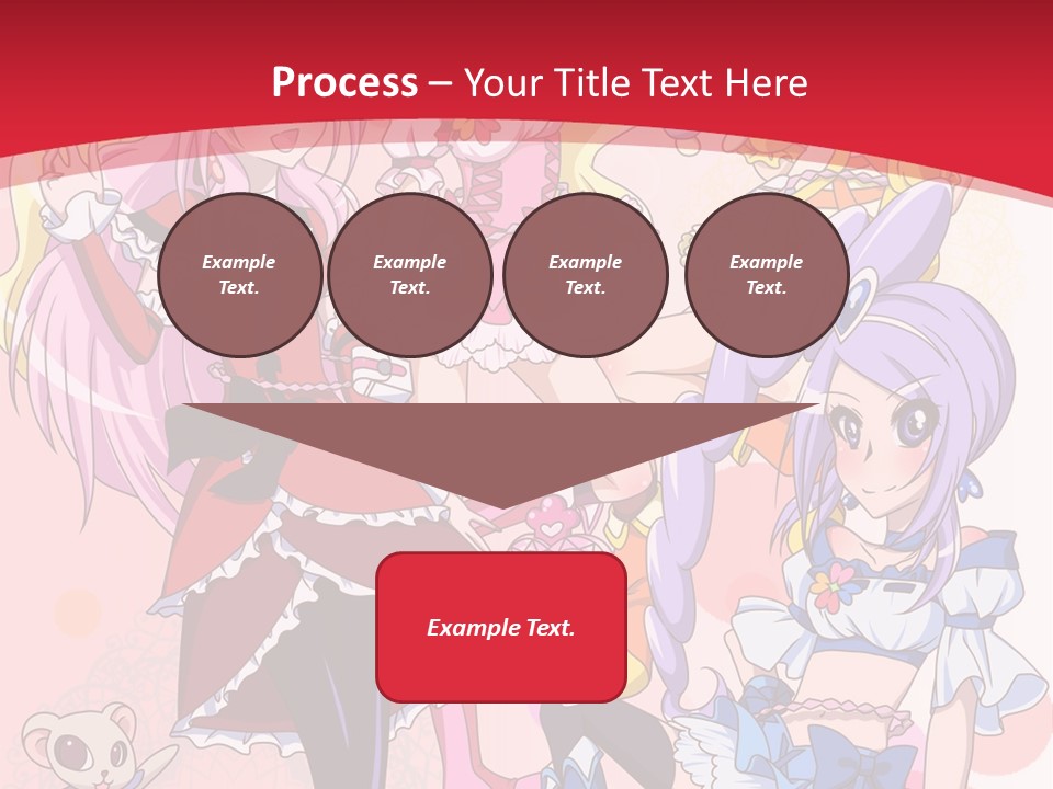 A Group Of Anime Girls Powerpoint Template PowerPoint Template
