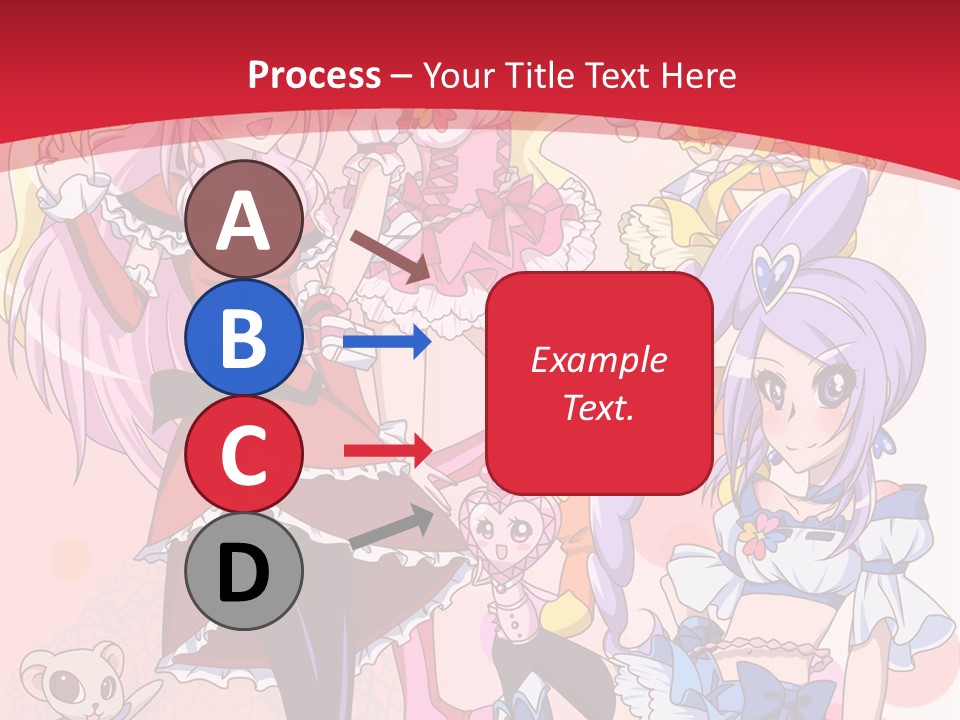 A Group Of Anime Girls Powerpoint Template PowerPoint Template