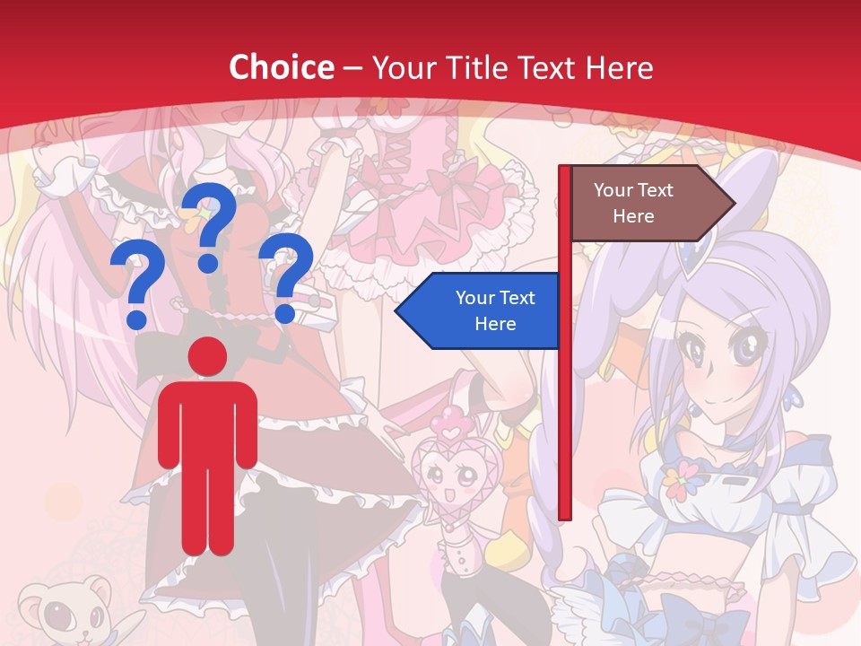 A Group Of Anime Girls Powerpoint Template PowerPoint Template