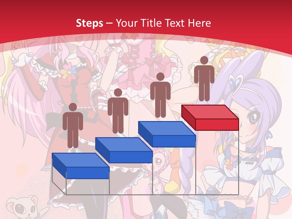A Group Of Anime Girls Powerpoint Template PowerPoint Template