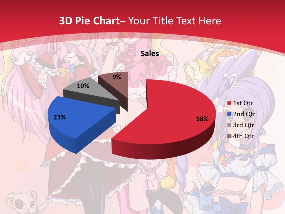 A Group Of Anime Girls Powerpoint Template PowerPoint Template