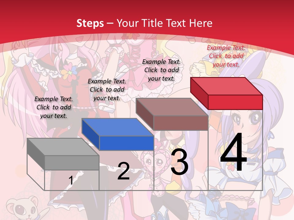 A Group Of Anime Girls Powerpoint Template PowerPoint Template