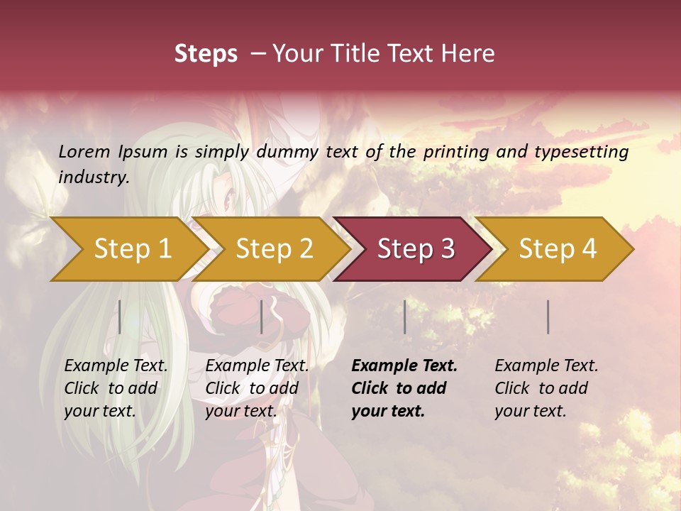 A Woman With Long Green Hair Standing In Front Of A Tree PowerPoint Template