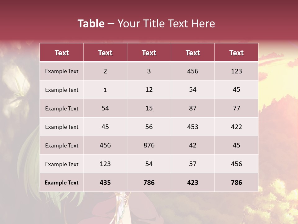 A Woman With Long Green Hair Standing In Front Of A Tree PowerPoint Template