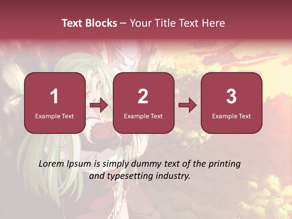 A Woman With Long Green Hair Standing In Front Of A Tree PowerPoint Template