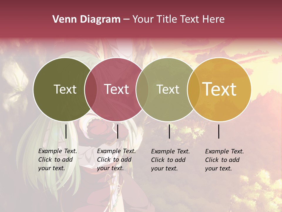 A Woman With Long Green Hair Standing In Front Of A Tree PowerPoint Template